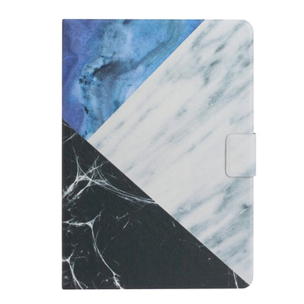 For iPad 10.2 / 10.5 TPU Horizontal Flip Leather Case with Holder & Card Slot & Sleep / Wake-up Function(Blue White Stitching)-garmade.com