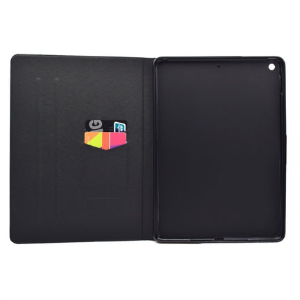 For iPad 9.7 (2017) TPU Horizontal Flip Leather Case with Holder & Card Slot & Sleep / Wake-up Function(White Gold)-garmade.com