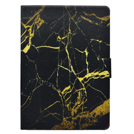 For iPad 9.7 (2017) TPU Horizontal Flip Leather Case with Holder & Card Slot & Sleep / Wake-up Function(Black Gold)-garmade.com