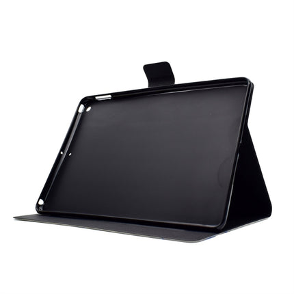 For iPad 9.7 (2017) TPU Horizontal Flip Leather Case with Holder & Card Slot & Sleep / Wake-up Function(Black Gold)-garmade.com