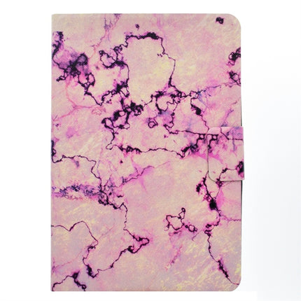 For iPad Mini 1 / 2 / 3 / 4 / 5 TPU Horizontal Flip Leather Case with Holder & Card Slot & Sleep / Wake-up Function(Pink Marble)-garmade.com