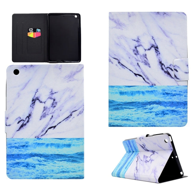 For iPad Mini 1 / 2 / 3 / 4 / 5 TPU Horizontal Flip Leather Case with Holder & Card Slot & Sleep / Wake-up Function(Ocean)-garmade.com