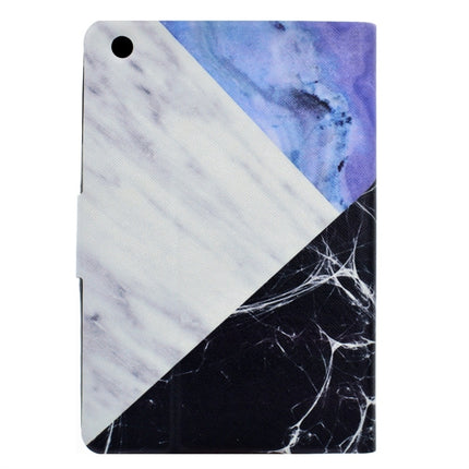 For iPad Mini 1 / 2 / 3 / 4 / 5 TPU Horizontal Flip Leather Case with Holder & Card Slot & Sleep / Wake-up Function(Blue White Stitching)-garmade.com