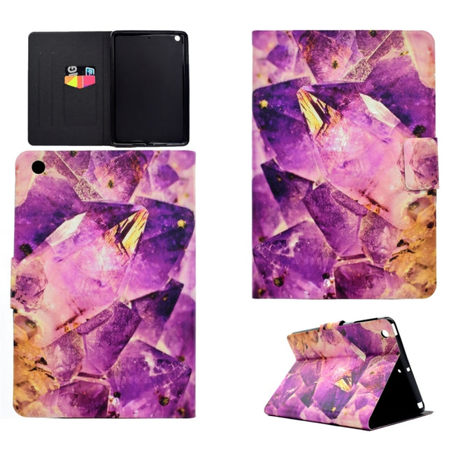 For iPad Mini 1 / 2 / 3 / 4 / 5 TPU Horizontal Flip Leather Case with Holder & Card Slot & Sleep / Wake-up Function(Amethyst)-garmade.com