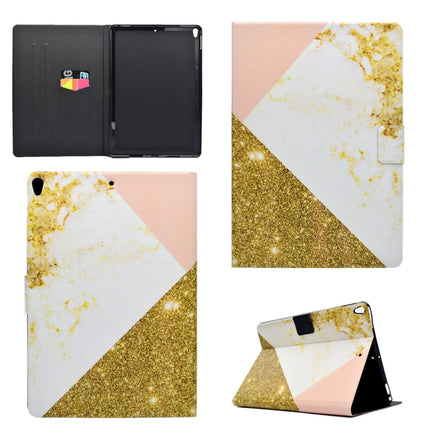 For iPad Pro 10.5 inch TPU Horizontal Flip Leather Case with Holder & Card Slot & Sleep / Wake-up Function(White Gold)-garmade.com