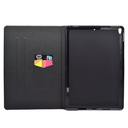 For iPad Pro 10.5 inch TPU Horizontal Flip Leather Case with Holder & Card Slot & Sleep / Wake-up Function(Black Gold)-garmade.com