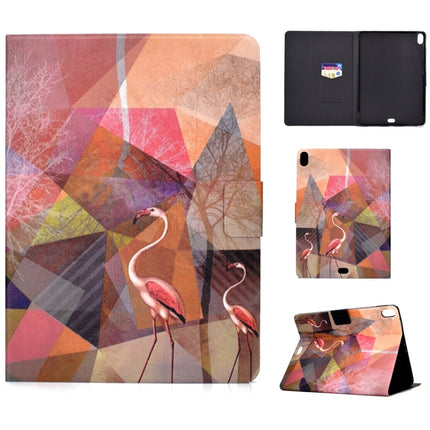 For iPad Pro 11 inch (2018) TPU Horizontal Flip Leather Case with Holder & Card Slot & Sleep / Wake-up Function(Flamingo)-garmade.com