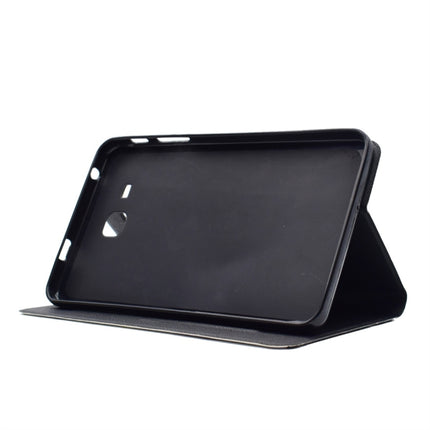 For Galaxy Tab A 7.0 (2016) T280 TPU Horizontal Flip Leather Case with Holder & Card Slot & Sleep / Wake-up Function(Black Gold)-garmade.com
