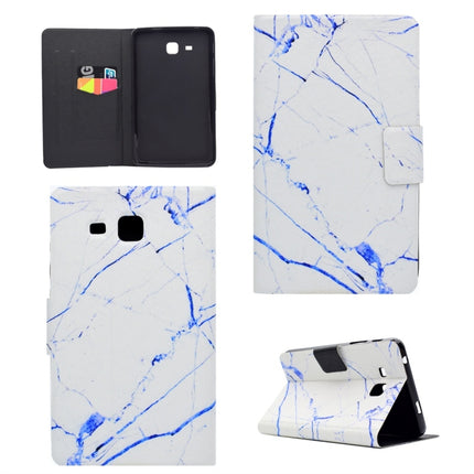 For Galaxy Tab A 7.0 (2016) T280 TPU Horizontal Flip Leather Case with Holder & Card Slot & Sleep / Wake-up Function(White Marble)-garmade.com