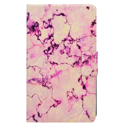For Galaxy Tab A 7.0 (2016) T280 TPU Horizontal Flip Leather Case with Holder & Card Slot & Sleep / Wake-up Function(Pink Marble)-garmade.com