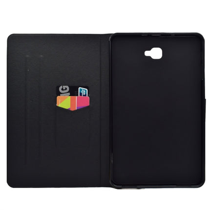 For Galaxy Tab A 10.1 (2016) T580 TPU Horizontal Flip Leather Case with Holder & Card Slot & Sleep / Wake-up Function(Flamingo)-garmade.com