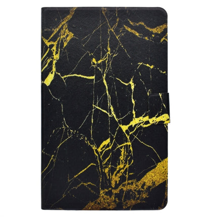 For Galaxy Tab A 10.1 (2016) T580 TPU Horizontal Flip Leather Case with Holder & Card Slot & Sleep / Wake-up Function(Black Gold)-garmade.com