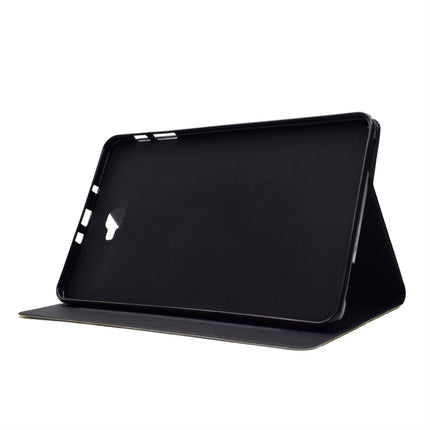 For Galaxy Tab A 10.1 (2016) T580 TPU Horizontal Flip Leather Case with Holder & Card Slot & Sleep / Wake-up Function(Black Gold)-garmade.com