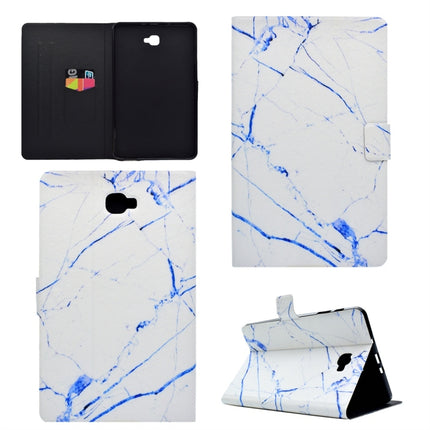 For Galaxy Tab A 10.1 (2016) T580 TPU Horizontal Flip Leather Case with Holder & Card Slot & Sleep / Wake-up Function(White Marble)-garmade.com