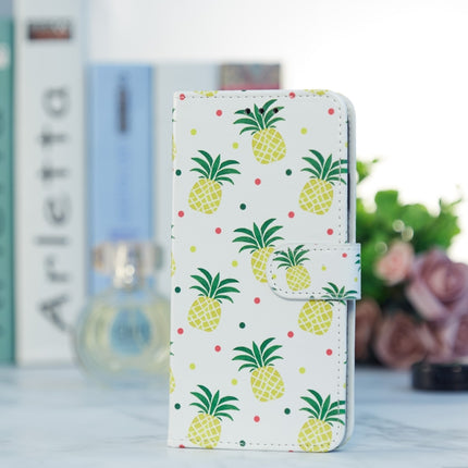 Painted Pattern Horizontal Flip Leather Case with Holder & Card Slots & Photo Frame For iPhone 13(Pineapple)-garmade.com