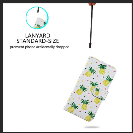 Painted Pattern Horizontal Flip Leather Case with Holder & Card Slots & Photo Frame For iPhone 13(Pineapple)-garmade.com