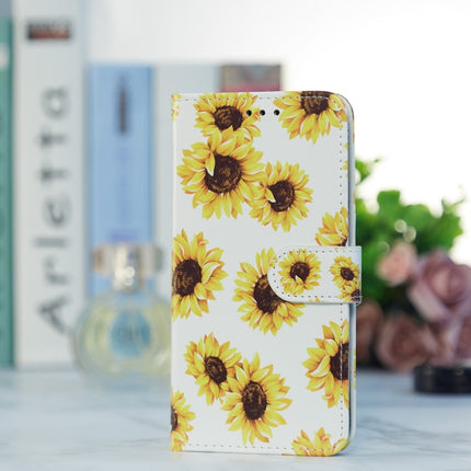 Painted Pattern Horizontal Flip Leather Case with Holder & Card Slots & Photo Frame For iPhone 13(Sunflower)-garmade.com