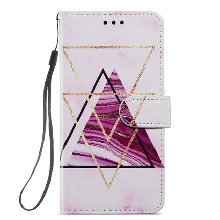 Painted Pattern Horizontal Flip Leather Case with Holder & Card Slots & Photo Frame For iPhone 13 Mini(Three-color Marble)-garmade.com