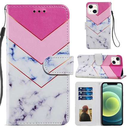 Painted Pattern Horizontal Flip Leather Case with Holder & Card Slots & Photo Frame For iPhone 13 Mini(Smoke Marble)-garmade.com