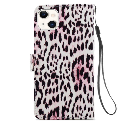 Painted Pattern Horizontal Flip Leather Case with Holder & Card Slots & Photo Frame For iPhone 13 Mini(Leopard)-garmade.com