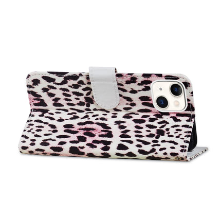 Painted Pattern Horizontal Flip Leather Case with Holder & Card Slots & Photo Frame For iPhone 13 Mini(Leopard)-garmade.com