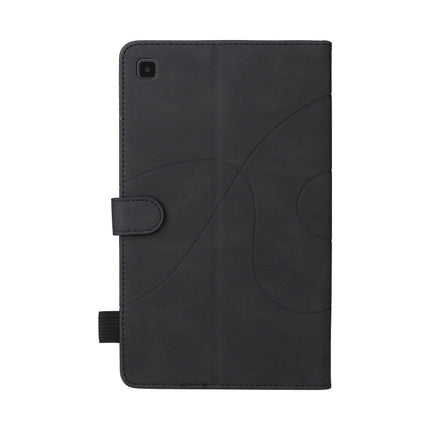 For Samsung Galaxy Tab A7 Lite T225/T220 Dual-color Splicing Horizontal Flip PU Leather Case with Holder & Card Slots(Black)-garmade.com