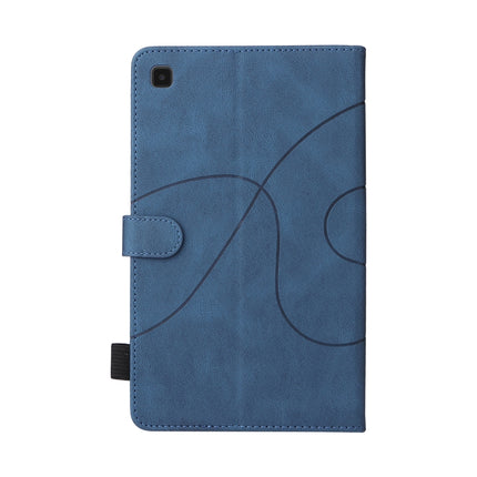 For Samsung Galaxy Tab A7 Lite T225/T220 Dual-color Splicing Horizontal Flip PU Leather Case with Holder & Card Slots(Blue)-garmade.com