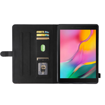 For Samsung Galaxy Tab A 8.0 (2019) T295 Dual-color Splicing Horizontal Flip PU Leather Case with Holder & Card Slots(Black)-garmade.com