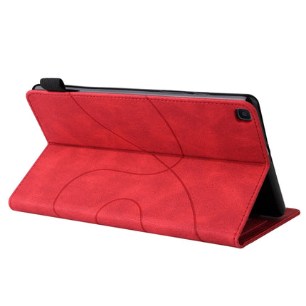 For Samsung Galaxy Tab A 8.0 (2019) T295 Dual-color Splicing Horizontal Flip PU Leather Case with Holder & Card Slots(Red)-garmade.com