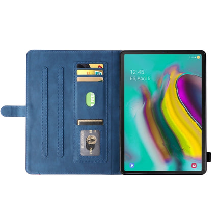 For Samsung Galaxy Tab S5e T720 Dual-color Splicing Horizontal Flip PU Leather Case with Holder & Card Slots & Sleep / Wake-up Function(Blue)-garmade.com
