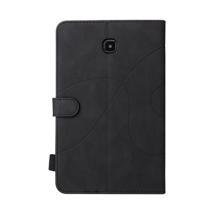 For Samsung Galaxy Tab A 8.0 (2018) T387 Dual-color Splicing Horizontal Flip PU Leather Case with Holder & Card Slots(Black)-garmade.com