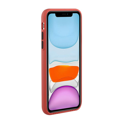 Card Slot Design Shockproof TPU Protective Case For iPhone 13 Pro(Plum Red)-garmade.com