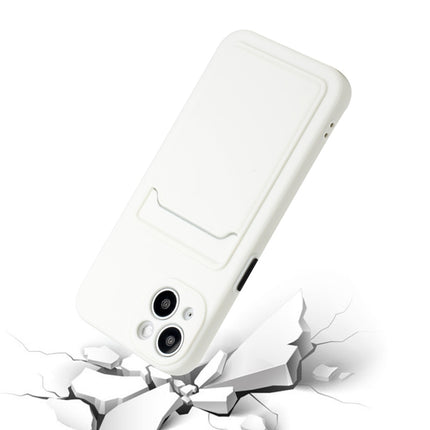 Card Slot Design Shockproof TPU Protective Case For iPhone 13 mini(White)-garmade.com