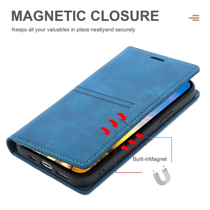 Dream Magnetic Suction Business Horizontal Flip PU Leather Case with Holder & Card Slot & Wallet For iPhone 13(Blue)-garmade.com