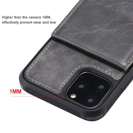 For iPhone 11 Pro Vertical Flip Wallet Shockproof Back Cover Protective Case with Holder & Card Slots & Lanyard & Photos Frames(Coffee)-garmade.com
