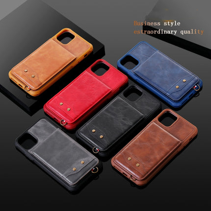 For iPhone 11 Pro Vertical Flip Wallet Shockproof Back Cover Protective Case with Holder & Card Slots & Lanyard & Photos Frames(Black)-garmade.com
