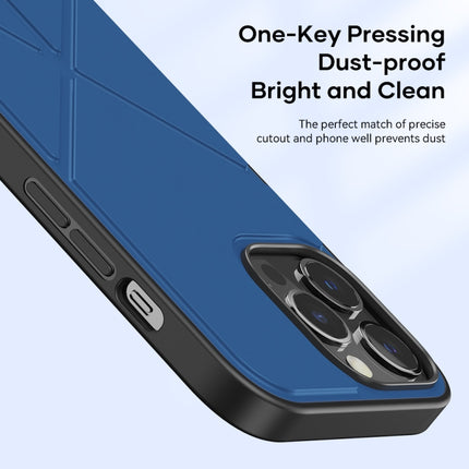 ROCK Element Plus TPU + PC Shockproof Protective Case with Folding Holder For iPhone 13 Pro(Blue)-garmade.com