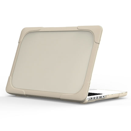For MacBook Air 13.3 inch A1932 (2018) TPU + PC Two Color Laptop Protective Case(Khaki)-garmade.com