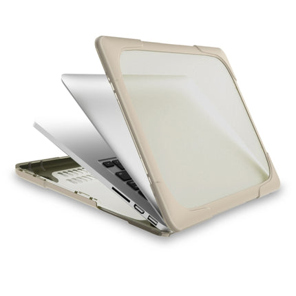 For MacBook Air 13.3 inch A1932 (2018) TPU + PC Two Color Laptop Protective Case(Khaki)-garmade.com