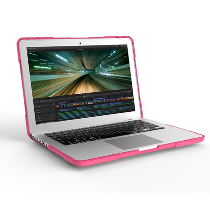 For MacBook Air 13.3 inch A1932 (2018) TPU + PC Two Color Laptop Protective Case(Rose Red)-garmade.com