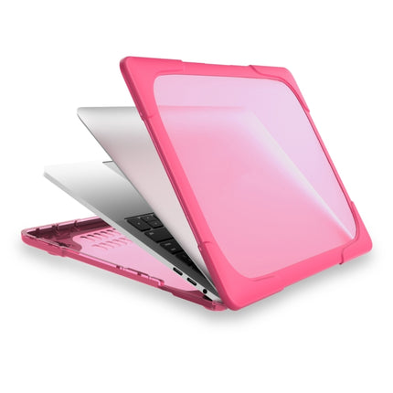 For MacBook Pro 13.3 inch with Touch Bar (A2159 / A1989) TPU + PC Two Color Laptop Protective Case(Rose Red)-garmade.com