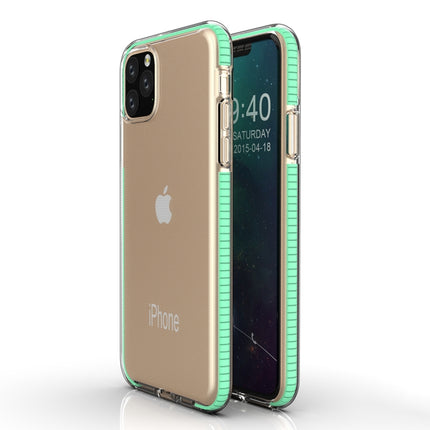 For iPhone 11 TPU Two-color Drop-proof Protective Case(Mint Green)-garmade.com