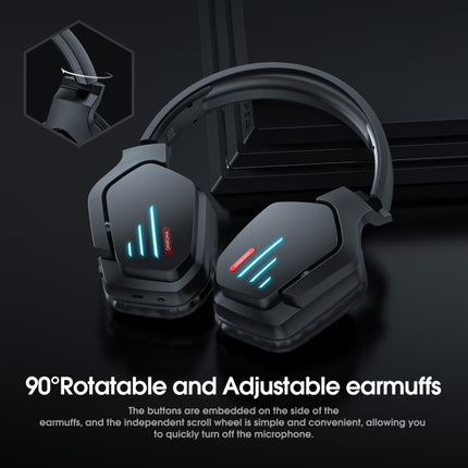 ONIKUMA B60 Bluetooth 5.0 Adjustable Strong Bass Gaming Wireless Bluetooth Headset with Microphone(Black)-garmade.com