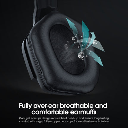 ONIKUMA B60 Bluetooth 5.0 Adjustable Strong Bass Gaming Wireless Bluetooth Headset with Microphone(Black)-garmade.com