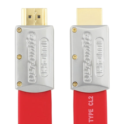 ULT-unite 4K Ultra HD Gold-plated HDMI to HDMI Flat Cable, Cable Length:1m(Red)-garmade.com
