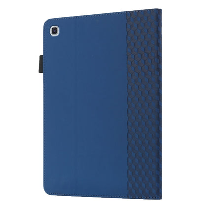 For Samsung Galaxy Tab S6 Lite SM-P610/T615 Rhombus Skin Feel Horizontal Flip Tablet Leather Case with Card Slots & Holder(Royal Blue)-garmade.com