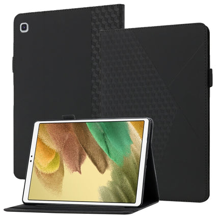 For Samsung Galaxy Tab A7 Lite 8.7 T220/T225 Rhombus Skin Feel Horizontal Flip Tablet Leather Case with Card Slots & Holder(Black)-garmade.com