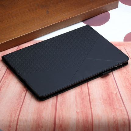 For Samsung Galaxy Tab A7 Lite 8.7 T220/T225 Rhombus Skin Feel Horizontal Flip Tablet Leather Case with Card Slots & Holder(Black)-garmade.com