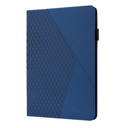 For Samsung Galaxy Tab A7 Lite 8.7 T220/T225 Rhombus Skin Feel Horizontal Flip Tablet Leather Case with Card Slots & Holder(Royal Blue)-garmade.com