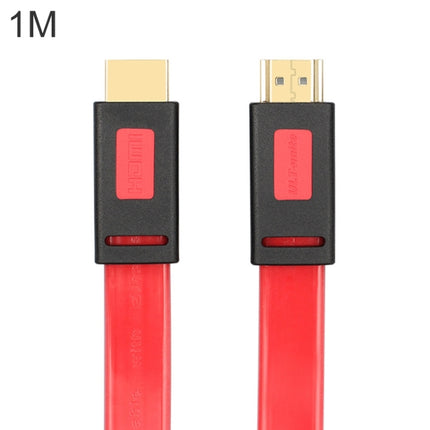 ULT-unite 4K Ultra HD Gold-plated HDMI to HDMI Flat Cable, Cable Length:1m(Transparent Red)-garmade.com